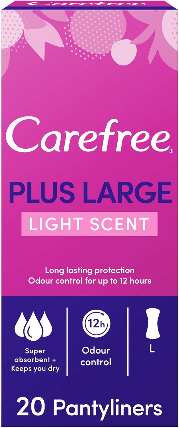 Carefree Plus Large Pantyliners - Pack of 60