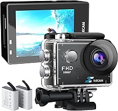 Action Camera 1080P WiFi Sports Camera 4xZoom Action Camera 40m/131ft Underwater Waterproof with 2 X1050 mAh Batteries and Multi-Function Accessory New