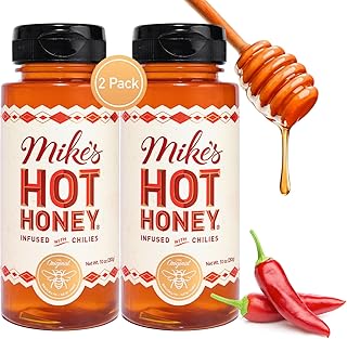Mike's Hot Honey, America's #1 Brand of Hot Honey, Spicy Honey, All Natural 100% Pure Honey Infused with Chili Peppers, Gluten-Free, Paleo-Friendly (10oz Bottle, 2 Pack)