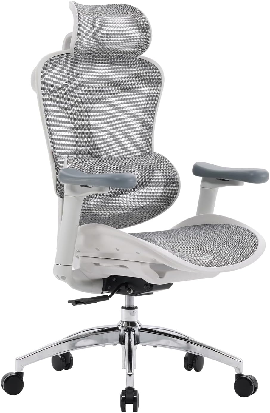 SIHOO Doro C300 Ergonomic Office Chair with Ultra Soft 3D Armrests, Dynamic Lumbar Support for Home Office Chair, Adjustable Backrest Desk Chair, Swivel Big and Tall Computer Chair (Grey)
