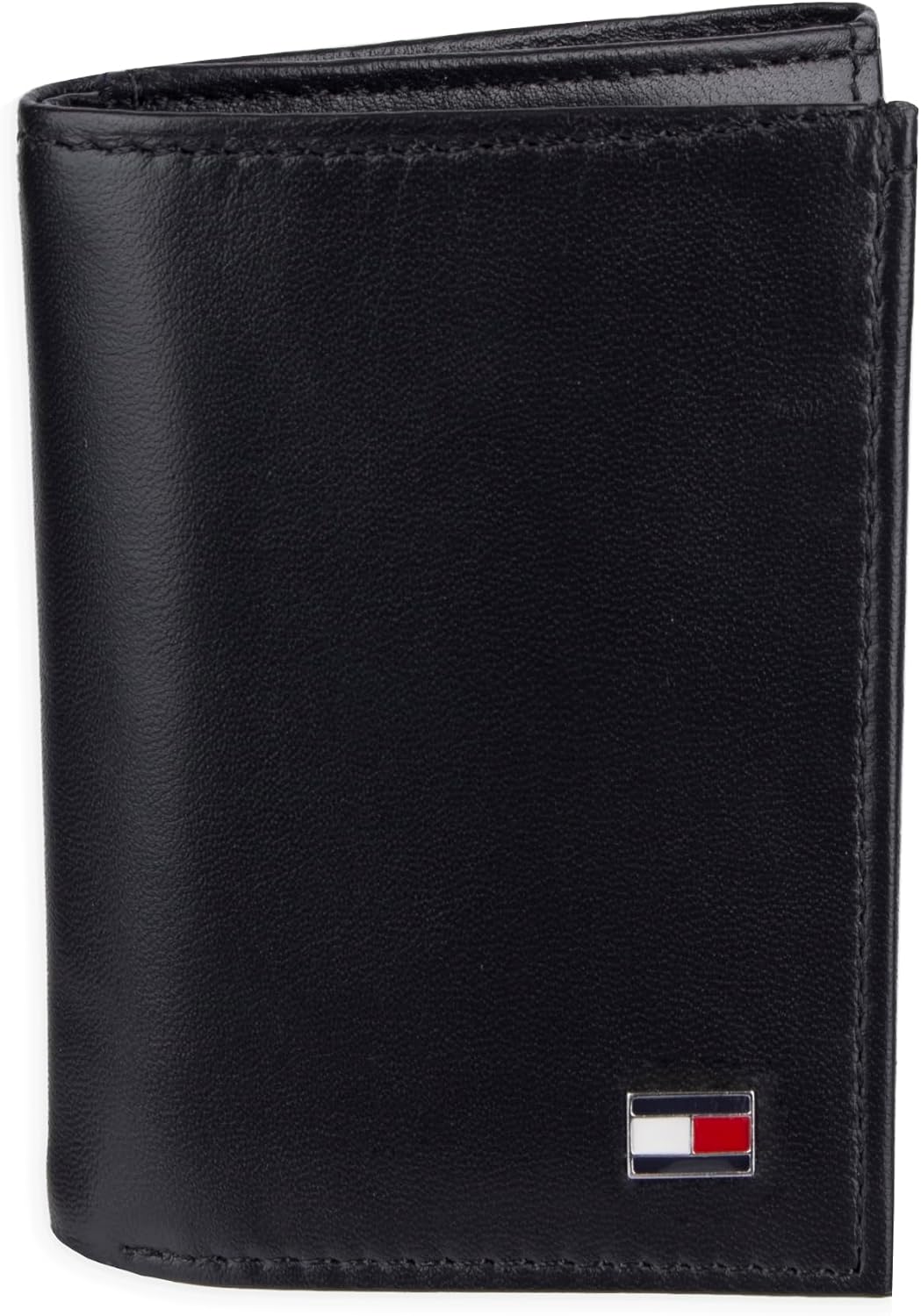 Tommy Hilfiger Men's Leather Trifold Wallet,Oxford Black