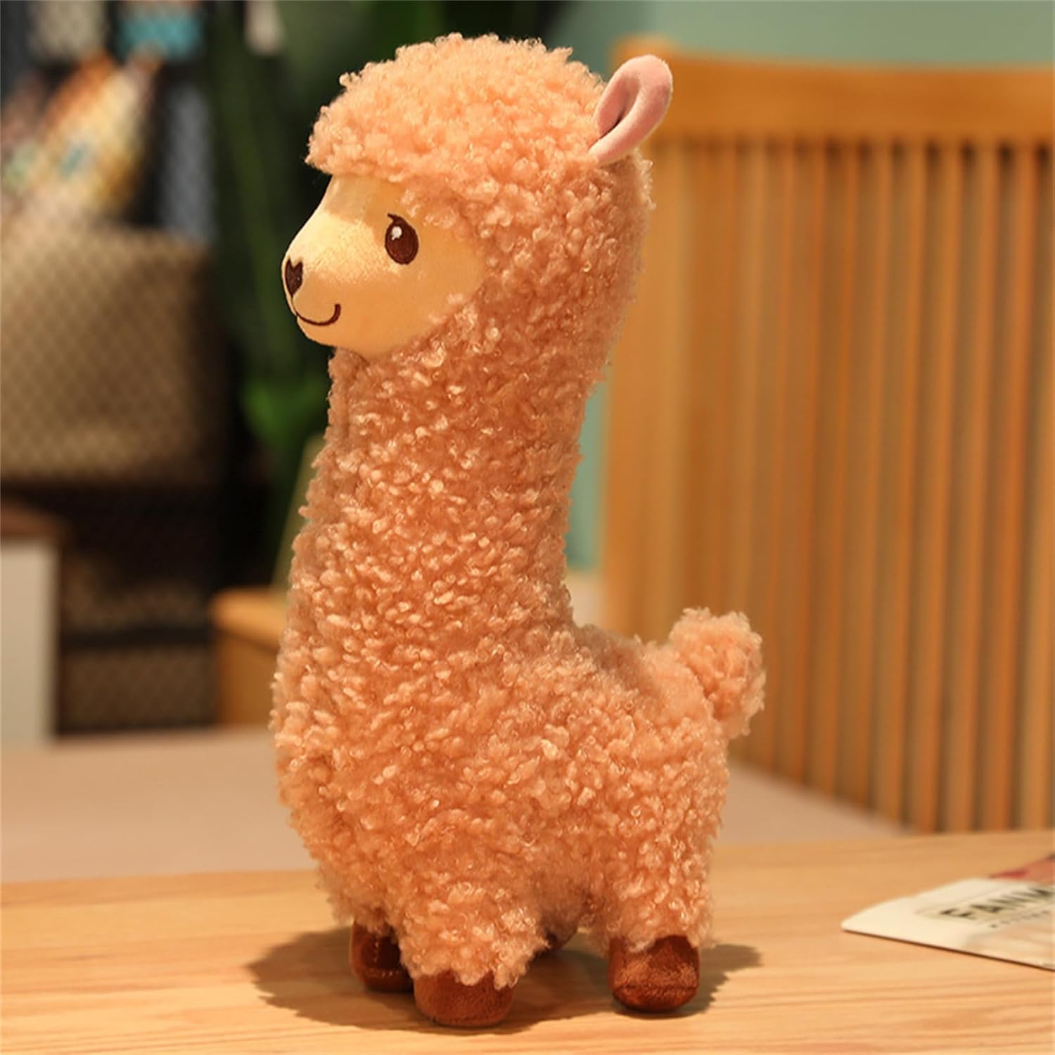 Alpaca Plush Toy,Llama Stuffed Animal Doll Plushie Hug Pillow Soft Fluffy Cushion Super Kawaii Gift for Birthday Girls and Lovers Cute Alpaca Soft Toy Sheep Doll Plush Pillow Stuffed (Brown, 33 cm)