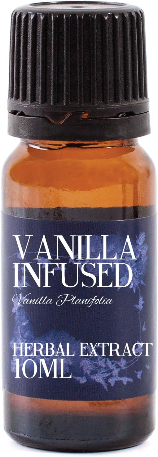 Mystic Moments Vanilla Infused Herbal Oil | Vanilla Planifolia Bean Extract | Calming Skincare for Acne, Eczema & Damaged Hair | Infused in Sunflower Oil | 10ml