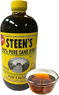 100% Pure Cane Syrup 16fl. Oz (Pack of 1) - No Additives - No Preservatives - Pure & Natural - Open Kettle - Louisiana's Trusted Brand for Over 100 Years - By Steen's