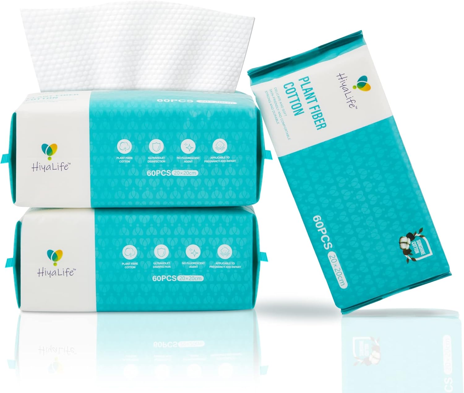 Disposable Dry Wipes for Adult Personal Care, Large, Softer & Thicker Wet and Dry Use, Makeup Remover Wipes Multipack, Biodegradable, Chemical-Free, Sensitive Skin, Travel Wipes (Pack of 1-180 Pieces)