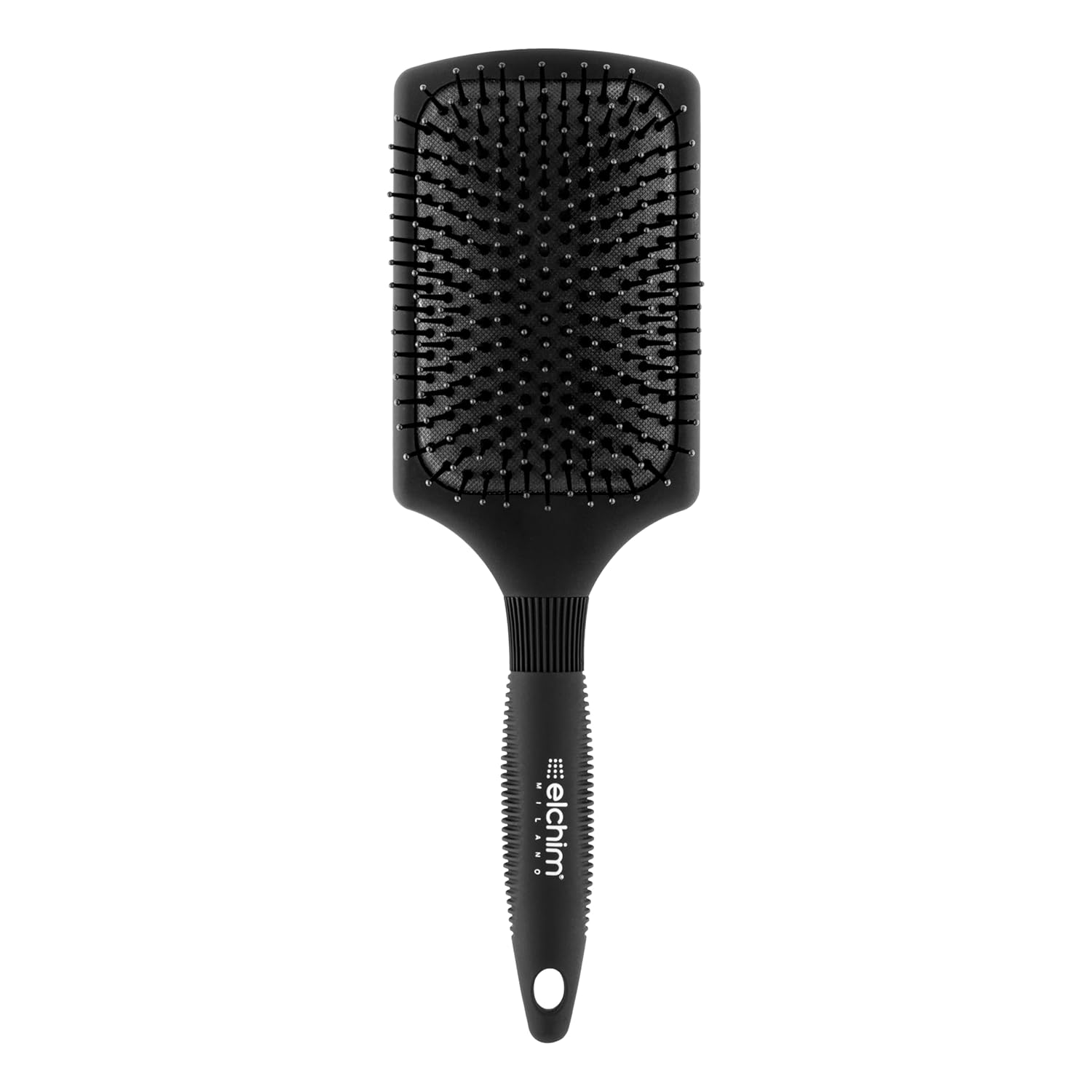 Elchim - Paddle Brush with Pneumatic Rubber Cushion and Ergonomic Handle – Lightweight Detangling and Styling Brush