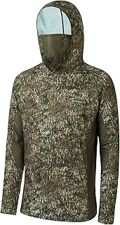 BASSDASH UPF 50+ Men’s Hunting Shirts with Mask Long Sleeve Camo Fishing Hoodie