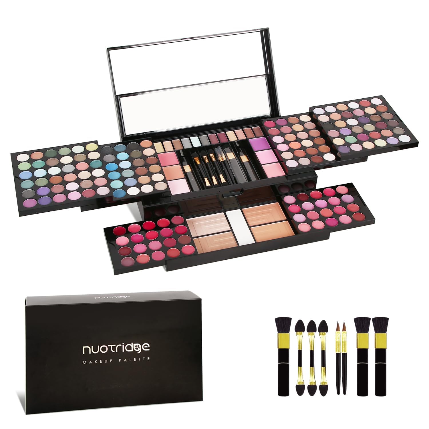 183 Colors All In One Makeup Kit For Woman &Girls - Makeup Gift Set Palette Include 132 Eyeshadow,40 lip gloss, 6 Blush,4 Bronzer, 1 Highlighter, 8 Makeup Brushes