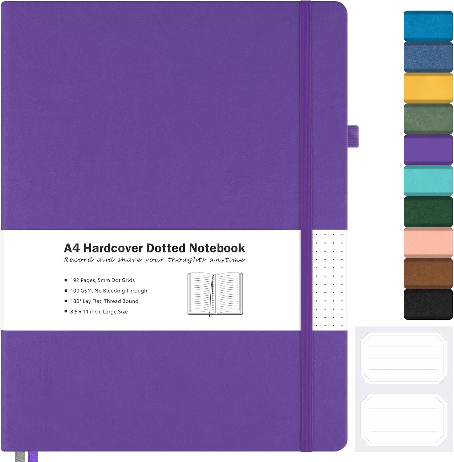Bullet Dotted Journal, Hardcover Notebook 8.5" x 11", No Bleed Thick Paper