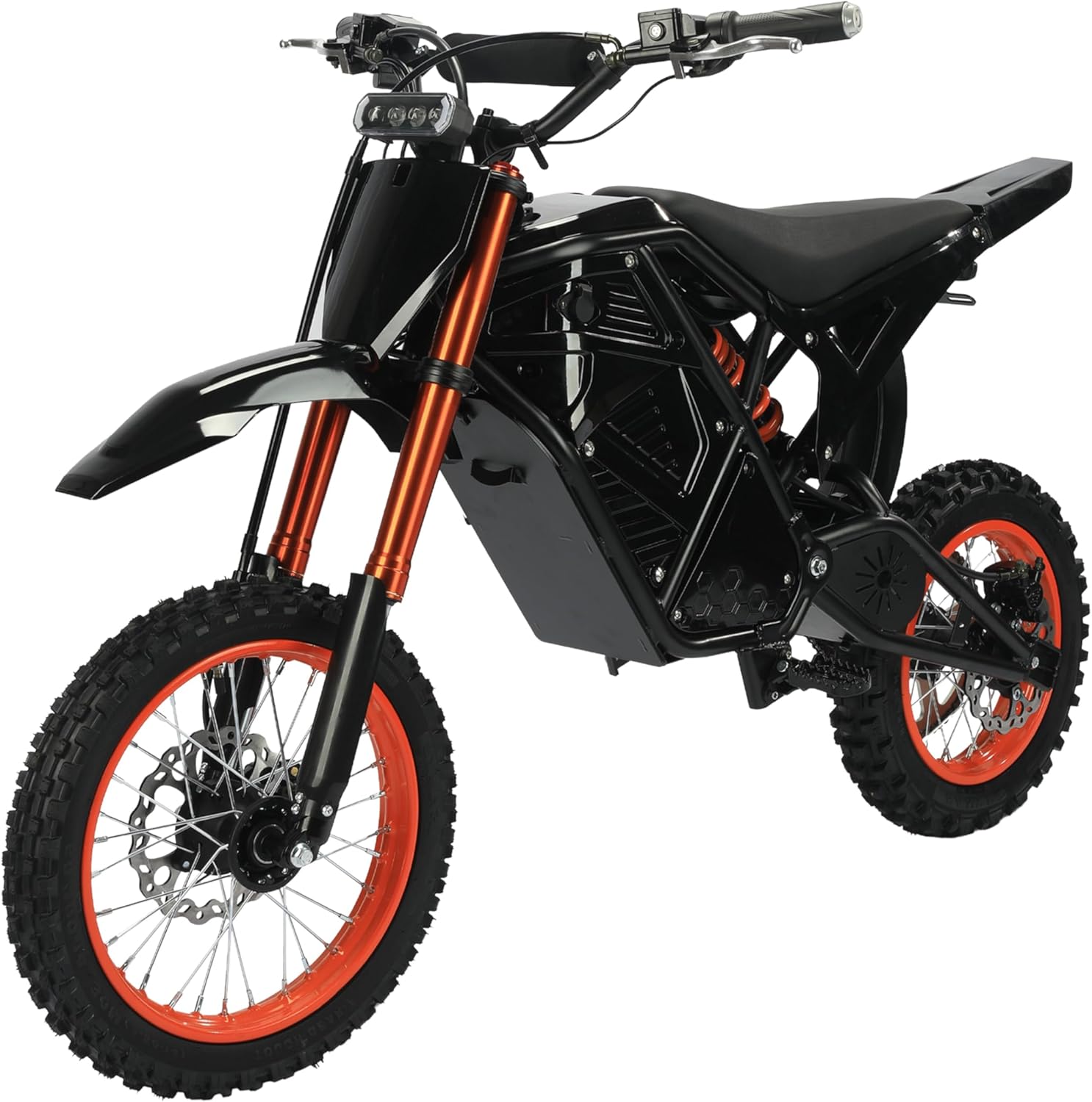 Qlife Vela E5 Electric Dirt Bike for Teens Adults,3500W Peak Mid-Drive Motor,38MPH&53-Miles Off-Road Electric Motorcycle with 48V 23Ah Battery,Full Suspension E Bike,Dual Hydraulic Brakes