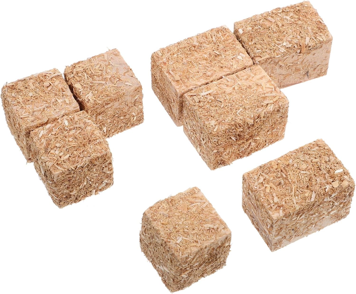 TOYANDONA 8pcs Miniature Hay Bale Decor Realistic Faux Haystack Ornaments for Dollhouse Farmhouse Scene Craft Props Simulation Hay Bales for DIY Mini Garden and Landscape