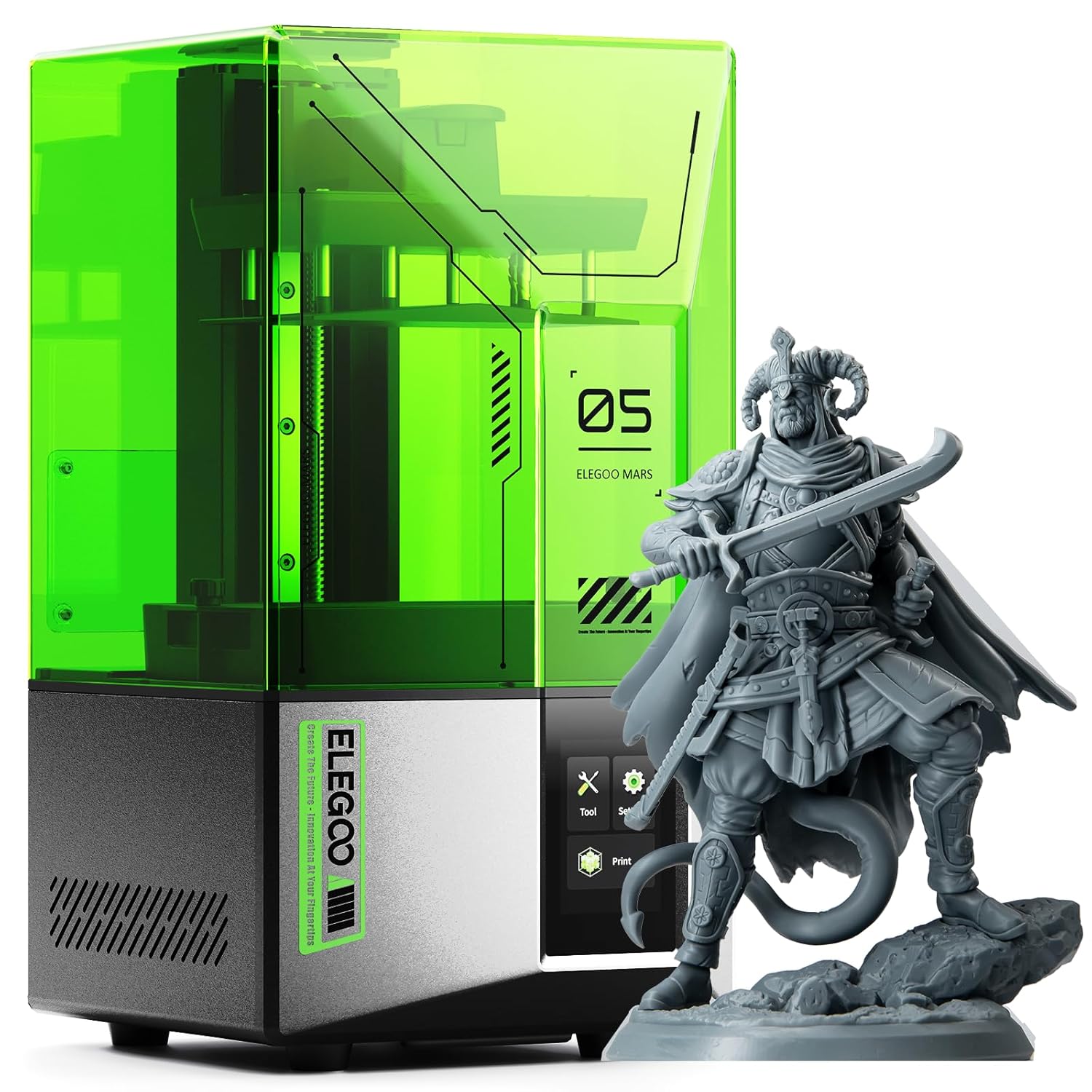 ELEGOO Mars 5 Resin 3D Printer with 4K Mono LCD,Automatic Leveling, Desktop 3D Printer with Printing Size of 5.65 * 3.53 * 5.91 inches