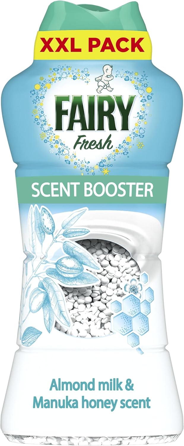 Fairy Fresh Fabric Conditioner Almond Milk & Manuka Honey 61 Washes, 735g, Mild Freshness That Lasts, For Sensitive Skin