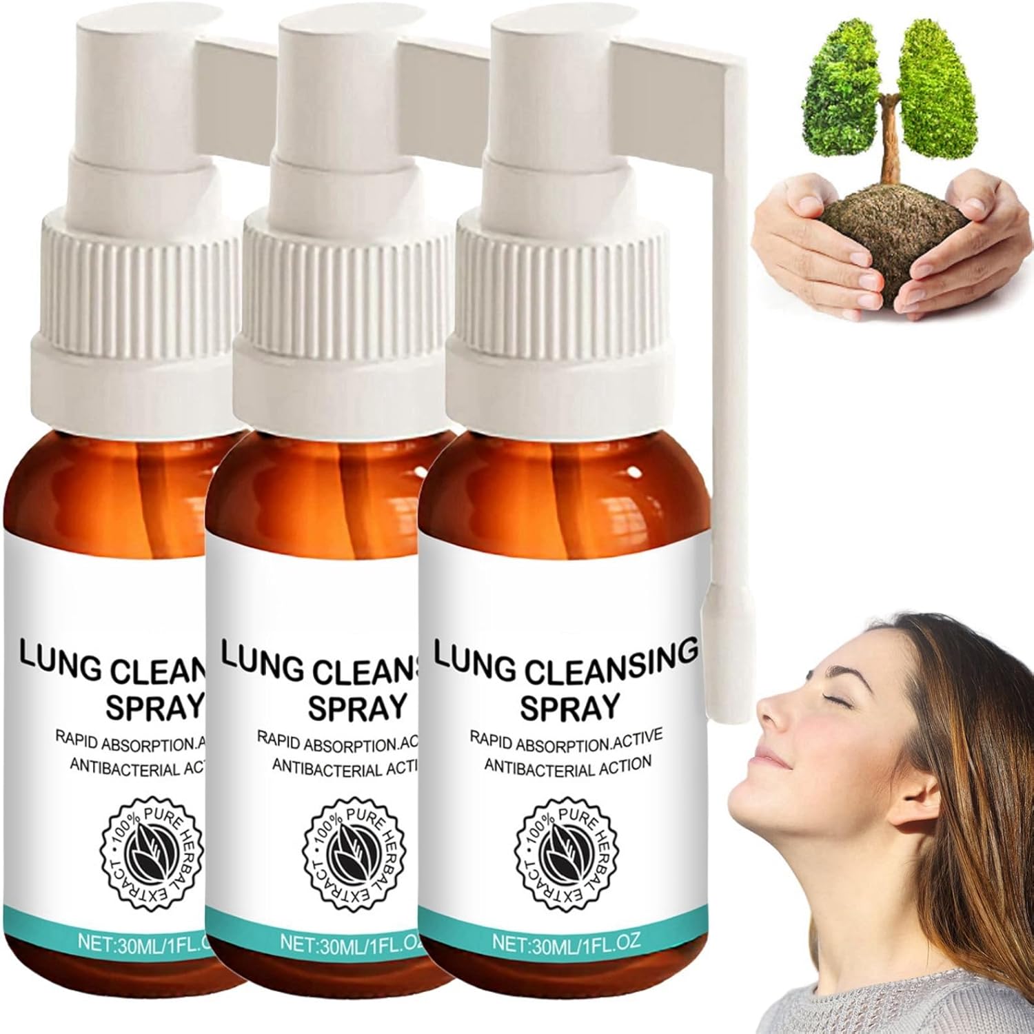 3pcs Lung Cleansing Spray,Lung Cleansing Spray,Natural Cleanse Breathe Spray,Spray Cleansing Lung,Lung Cleanse Mist,Lung Support,Lung Cleaner for Lung Health