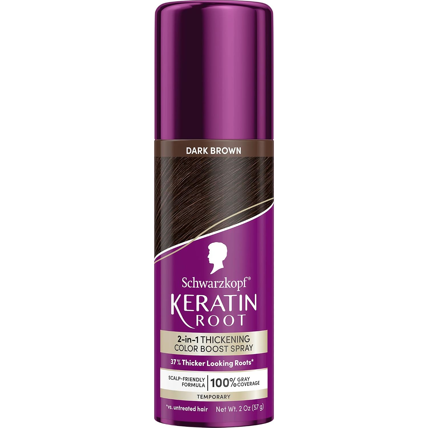 Schwarzkopf® Keratin Root Dark Brown Temporary Color & Thickening Spray