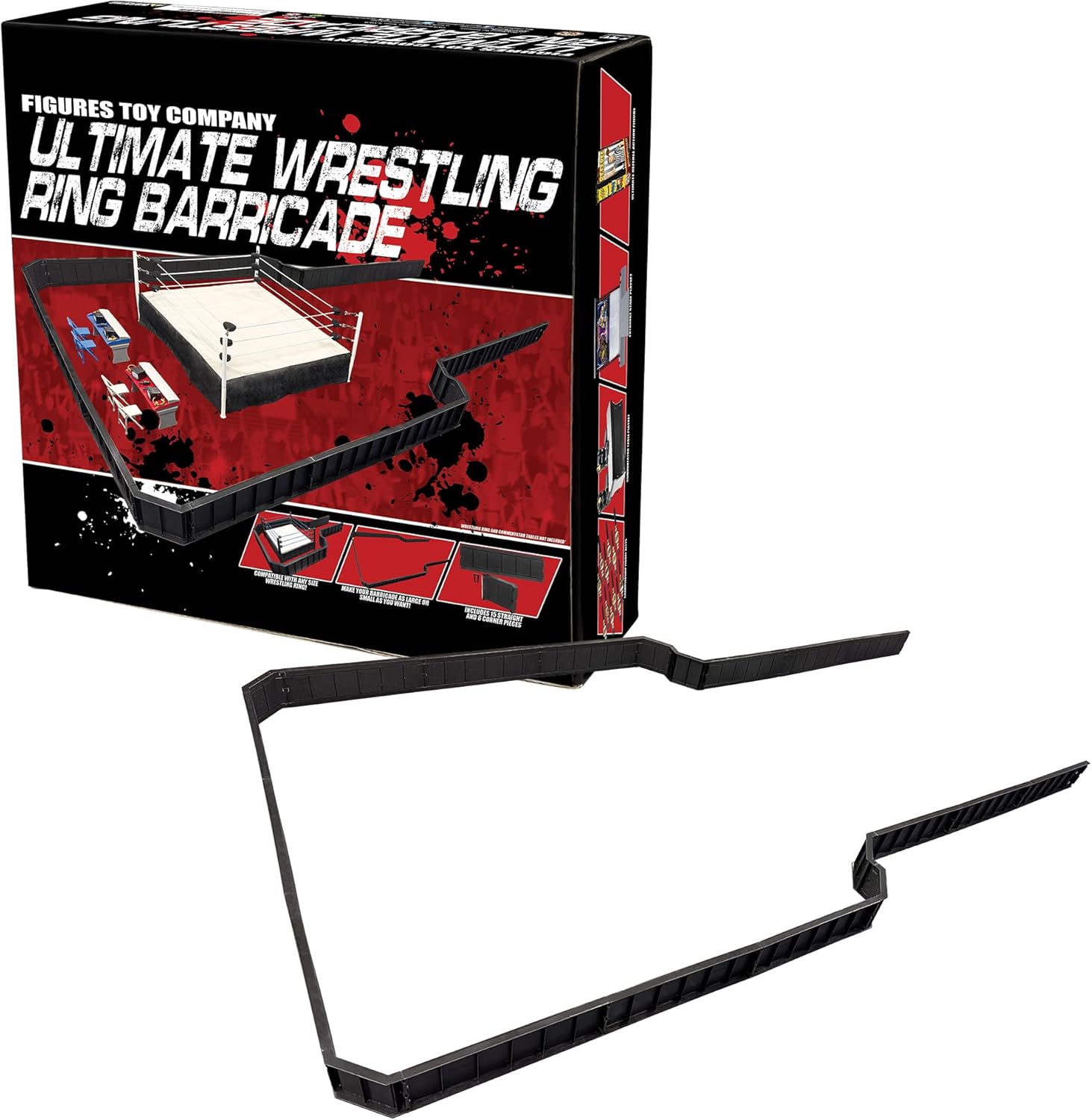 Ultimate Wrestling Ring Barricade Playset for Wrestling Action Figures
