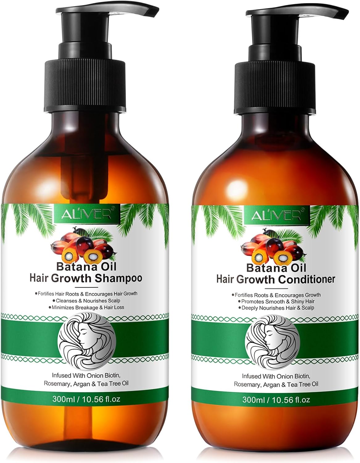 Batana Oil Shampoo and Conditioner Set, Clarifying Hair Growth Treatment for Thinning Hair, Batana Oil Shampoo and Conditioner Set For Longer, Thicker, Fuller Hair, Safe Formula for Men & Women