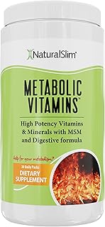 NaturalSlim Metabolic Vitamins - Combination of High Potency Multivitamins, Minerals, B Complex, Msm, & Digestive Formula Supplements for Men & Women - Energy & Metabolism Support - Capsule,1 Pack