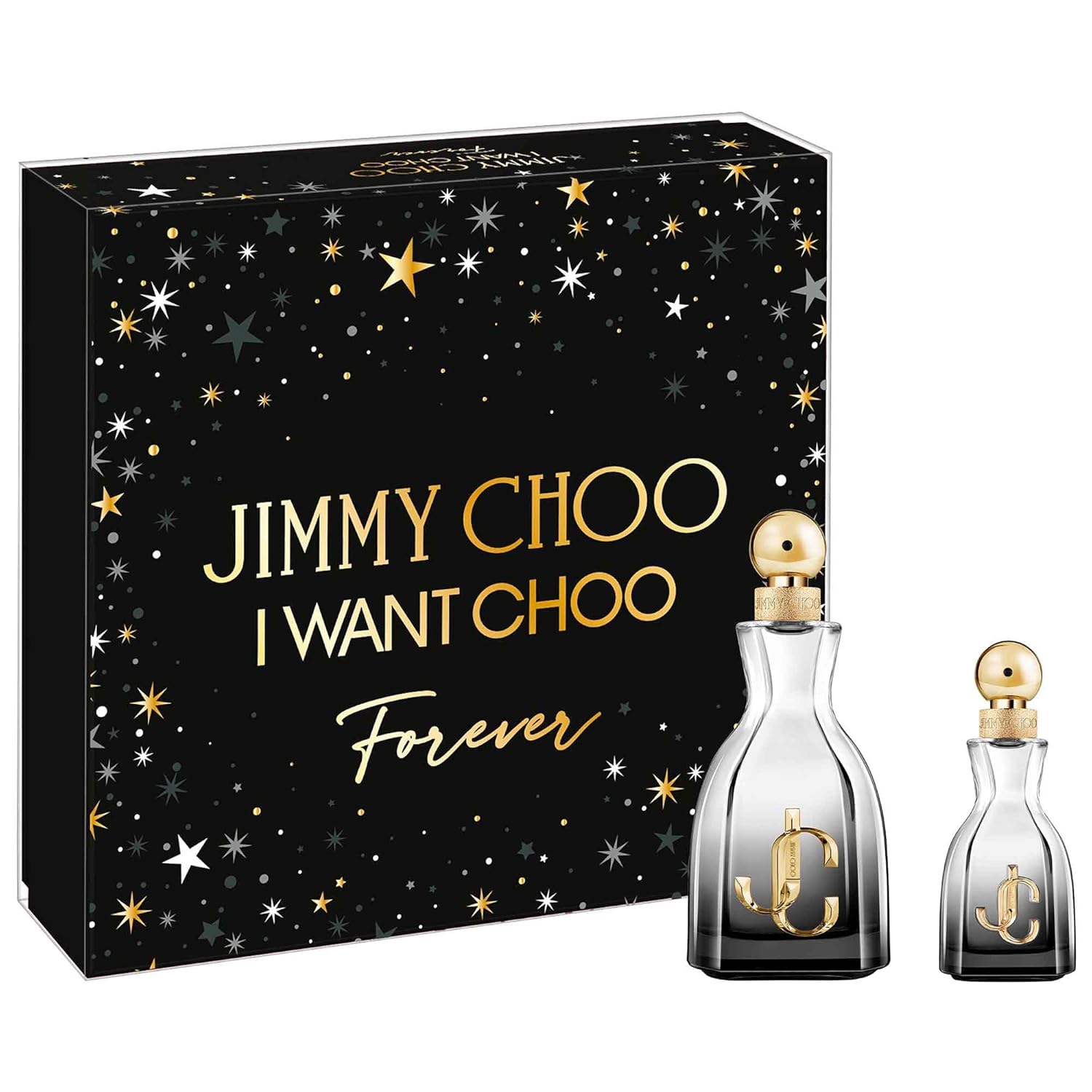 Jimmy Choo I Want Choo Forever Eau de Parfum 2 Piece Set - 3.3 fl. oz. Spray, 1.3 fl. oz. Spray - Long Lasting Fragrance with notes of Juicy Rose, Jasmine & Vanilla - Floral & Warm