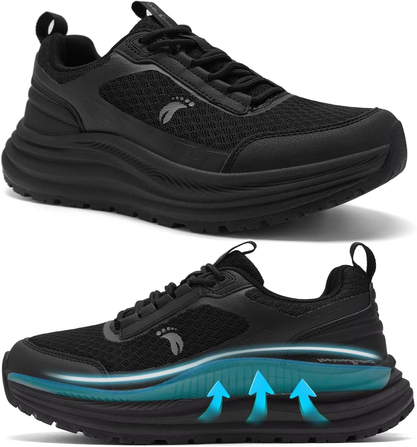 Women's Orthopedic Waterproof Trail Running Shoes: Comfortable Arch Support Plantar Fasciitis Orthotic Athletic Sneakers, Casual Flat Feet High Arch Trekking Walking Shoes for Foot Heel Pain Relief