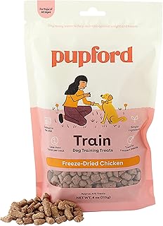 Pupford Freeze Dried Training Treats for Dogs & Puppies, 475+ Two Ingredient Bites (Chicken, 4 oz)