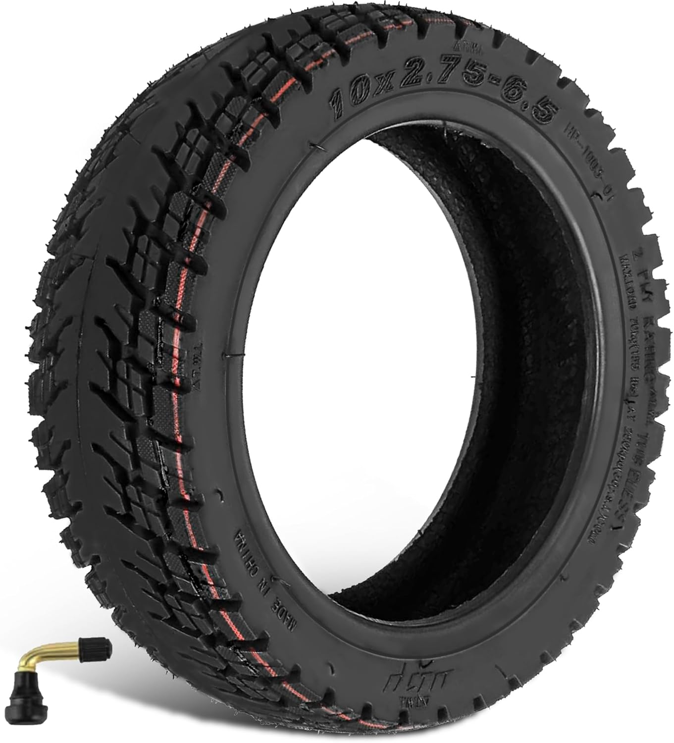 10x2.75-6.5 Tire Vacuum Off Road Tire, Fit for iScooter iX3 Kugookirin G3 Electric Scooter, 10 Inches, Non-slip, Explosion Proof 1pc