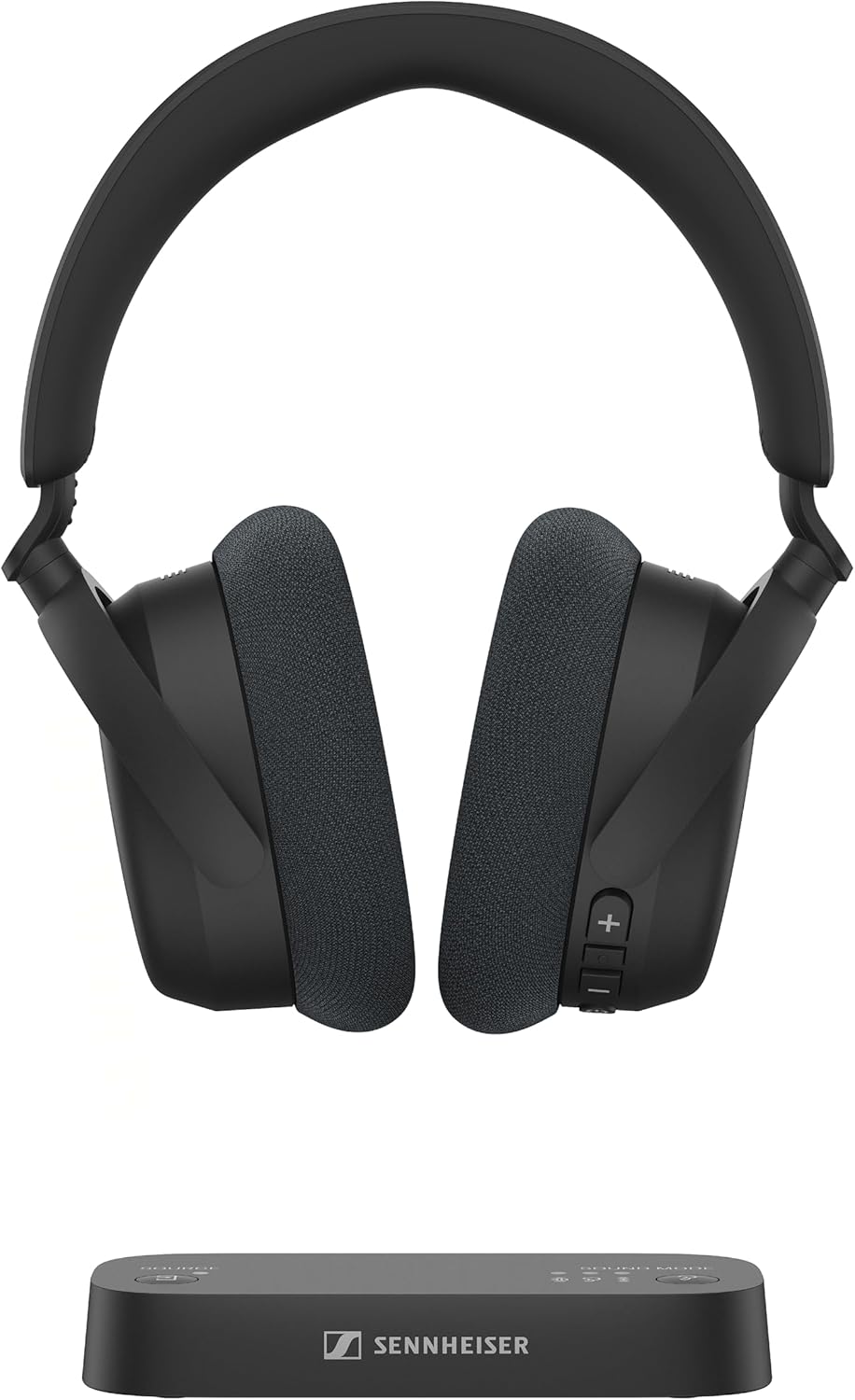 Sennheiser RS 255 TV Headphones - Bluetooth Headphones and Transmitter Bundle - Low Latency Wireless Headphones with Virtual Surround Sound, Speech Clarity and Auracast Technology - 50 h Battery