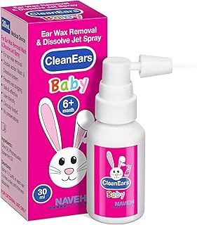 NAVEH PHARMA CleanEars Baby | Fast-Acting Ear Wax Removal Drops | Breaks Down & Dissolves Wax in Just 1 Treatment | Clinically Proven to Be 300% More Effective | All-Natural, Gentle & Safe | 1 Fl Oz