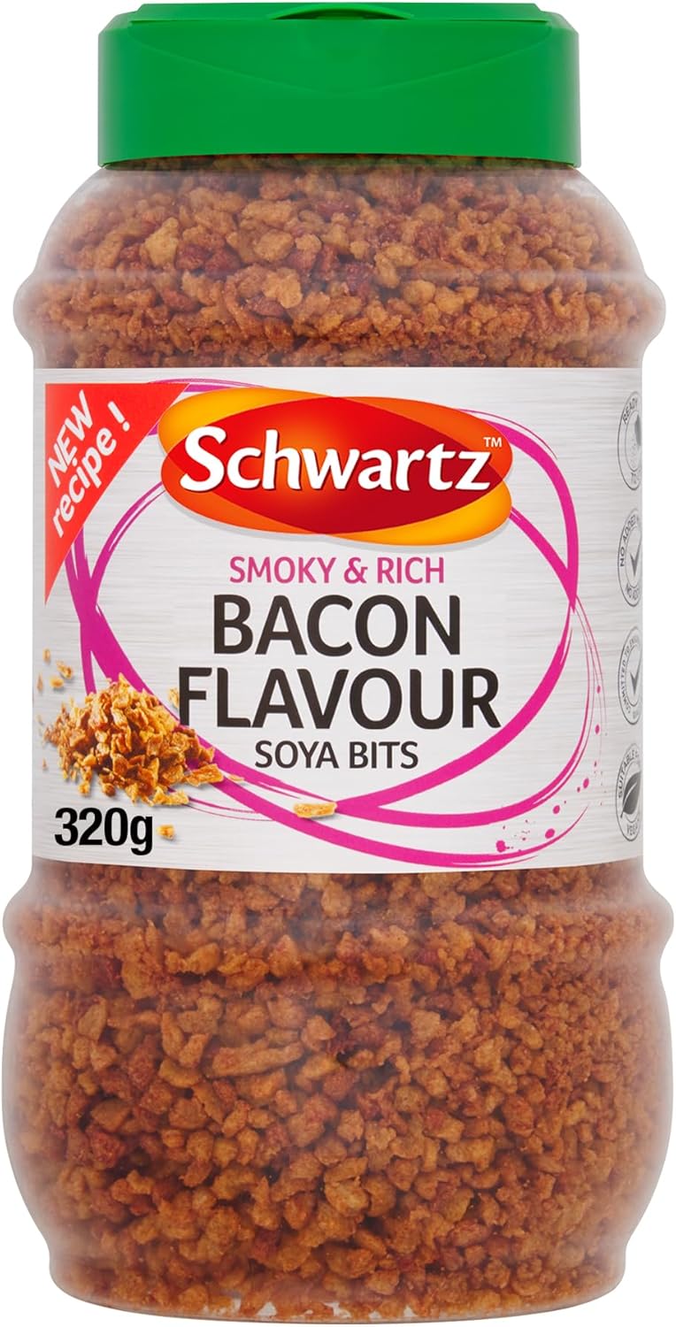 Schwartz Bacon Flavour Bits, 320g – Smoky, Crispy Vegan-Friendly Bacon Topping for Salads, Pasta & Gourmet Recipes