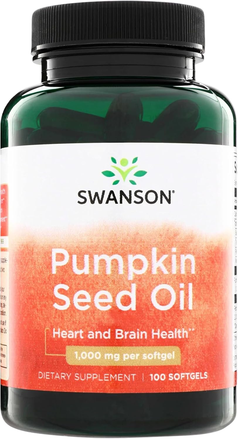 Swanson Pumpkin Seed Oil Prostate Support, 1,000 mg, 100 Softgels