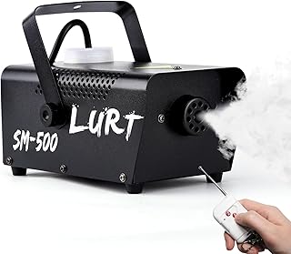 Fog Machine LURT 500W Mini Smoke machine with Wireless Remote Control and Auto Mode Portable for Parties,Outdoor,Halloween,Wedding,Stage,Effect,indoor,Disco and Disinfection 2000CFM,Fuse Protection