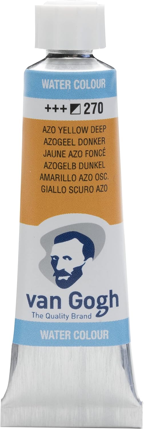 Van Gogh Watercolour Paint, 10ml Tube, Azo Yellow Deep 270
