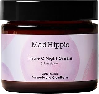 Mad Hippie Triple C Night Cream - Hydrating Face Moisturizer and Skin Brightening Face Cream for Women/Men, 3 Forms of Vitamin C, Anti-Aging Cream, 2.1 Oz + Skin Care Pillow Pack