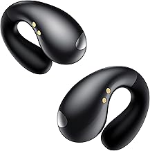Ultra Open Ear Clip Earbuds - Over The Ear Headphones Wireless Bluetooth, Waterproof Bone Conduction Earbuds for Fitness and Running, Secure Fit for Small Ears, Sweat-Resistant for Workouts