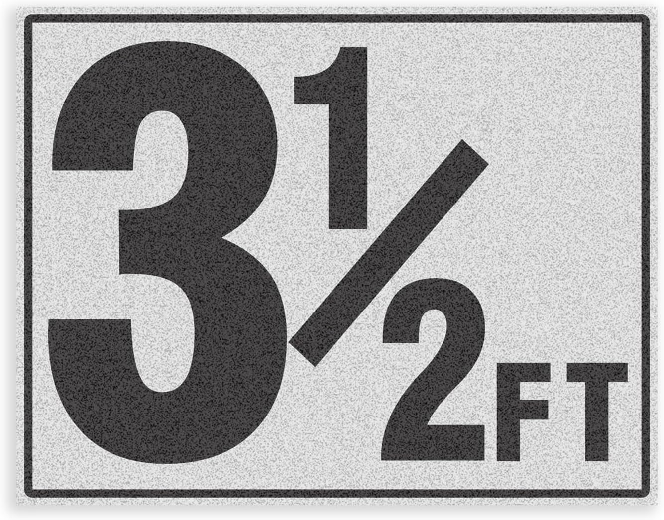 3.5FT Pool Depth Markers - Joyfulmap 1 Pack 6x7.8 IN Vinyl Pool Stickers - Adhesive Swimming Pool Number Markers - Safety Signage for Pool Decks - Waterproof Pool Depth Indicator