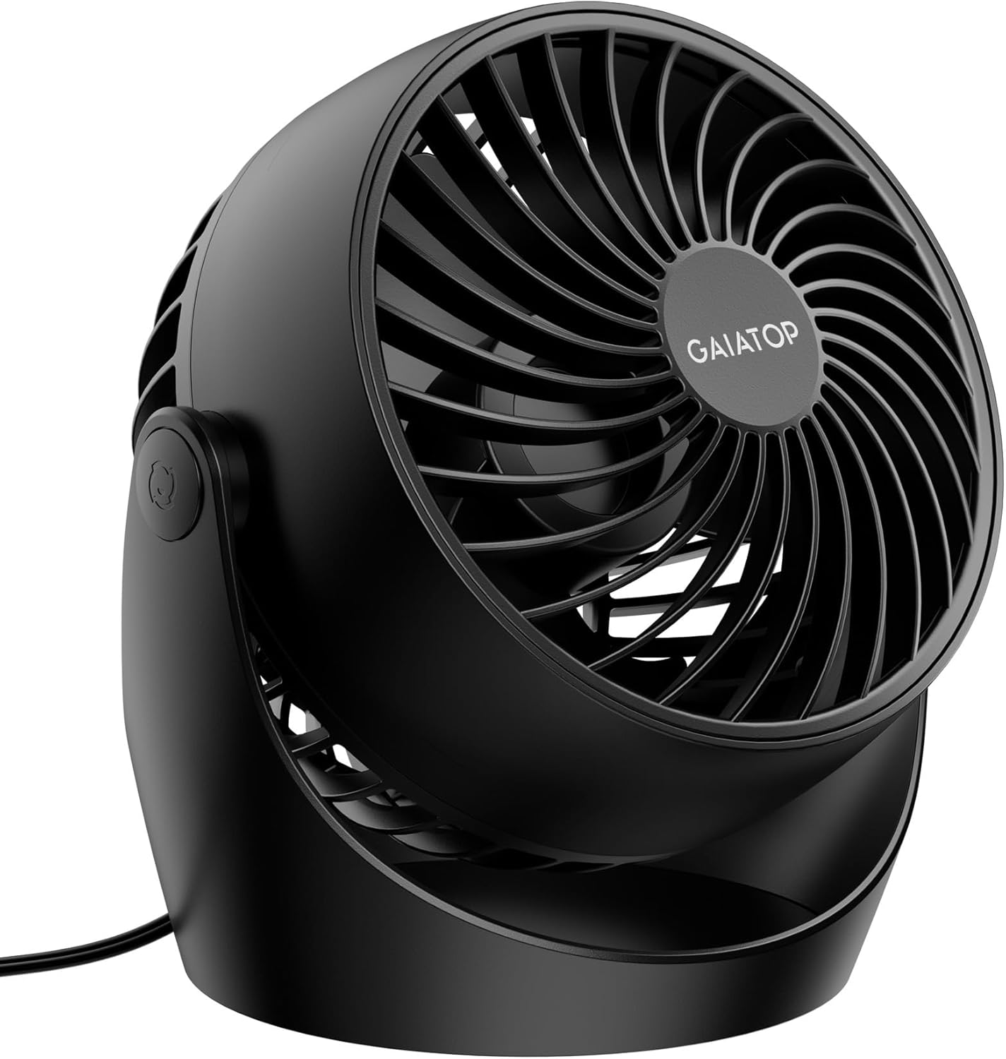gaiatop Air Circulator Desk Fan, Portable Table Fan Dorm Fan, 5-Inch Small Fan 3 Speed with 360° Adjustable Tilt Energy-Saving Quiet Fan for Home, Office, Bedside, Bedroom, Bathroom