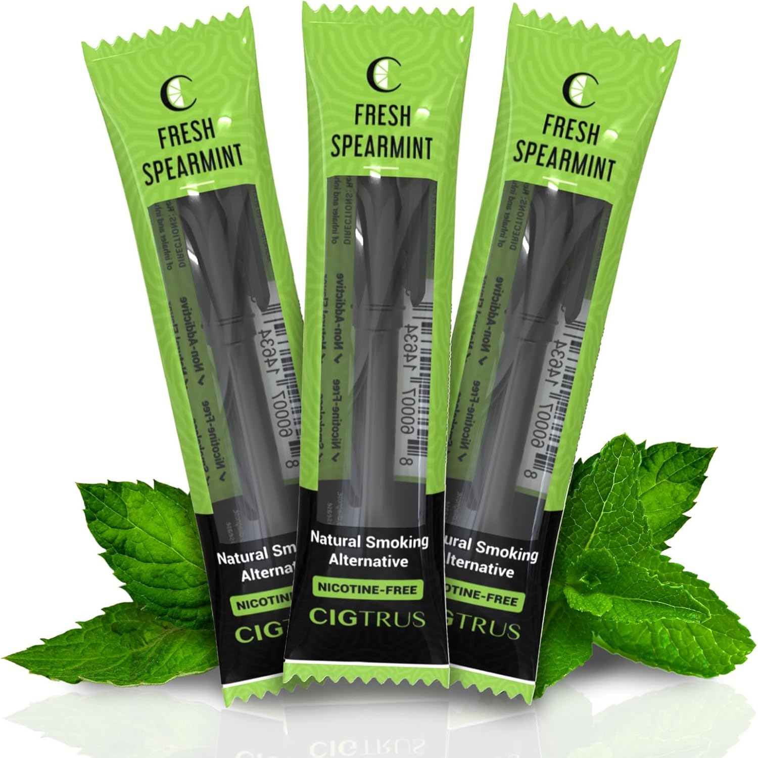 Cigtrus Natural Flavored Air Device - Inhaler | Fights Bad Habits & Oral Fixation Craving Relief |Tobacco-Free, Nicotine-Free, & Non-Electric | Refreshing & Sugar-Free | Fresh Spearmint- 3 Pieces