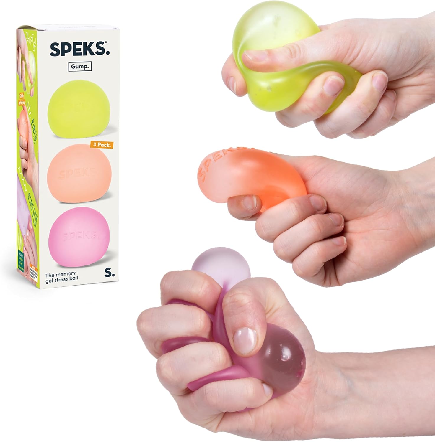 Speks Gump Stress Balls | Ultra Soft Squishy Fidget Toy for Adults & Teens | Stress Relief & Desk Toy | Warm