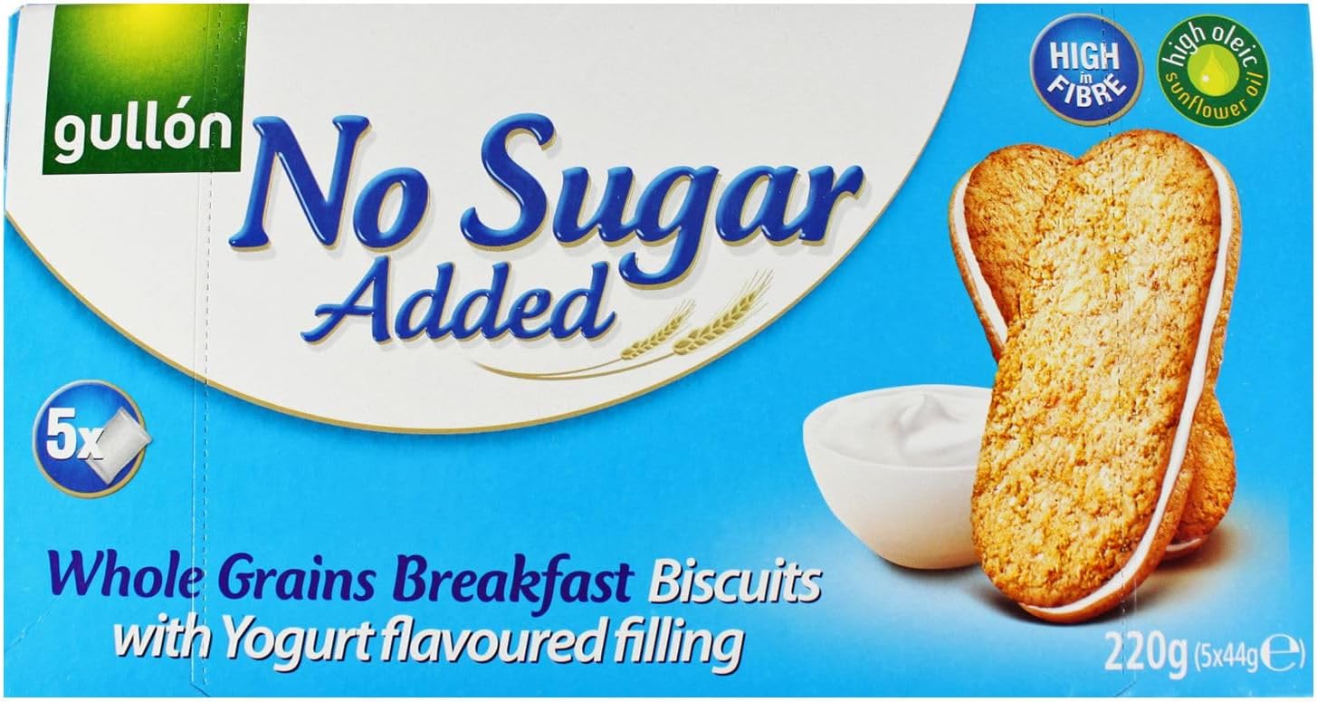 Gullon Sugar Free Biscuits (PAck of 10, Breakfast Biscuits with Yogurt filling)