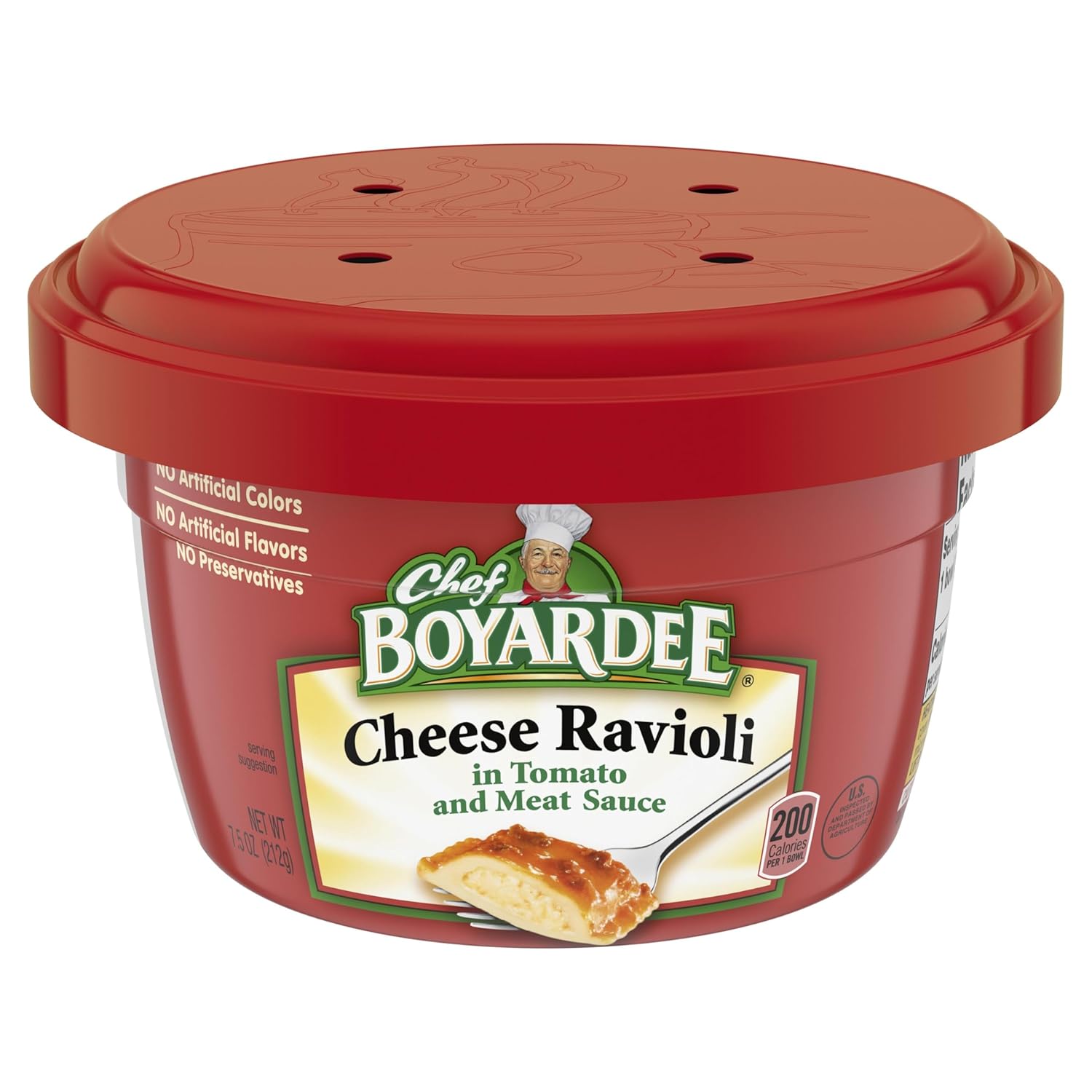 Chef Boyardee Cheese Ravioli, Microwavable Bowl, 7.5 oz.