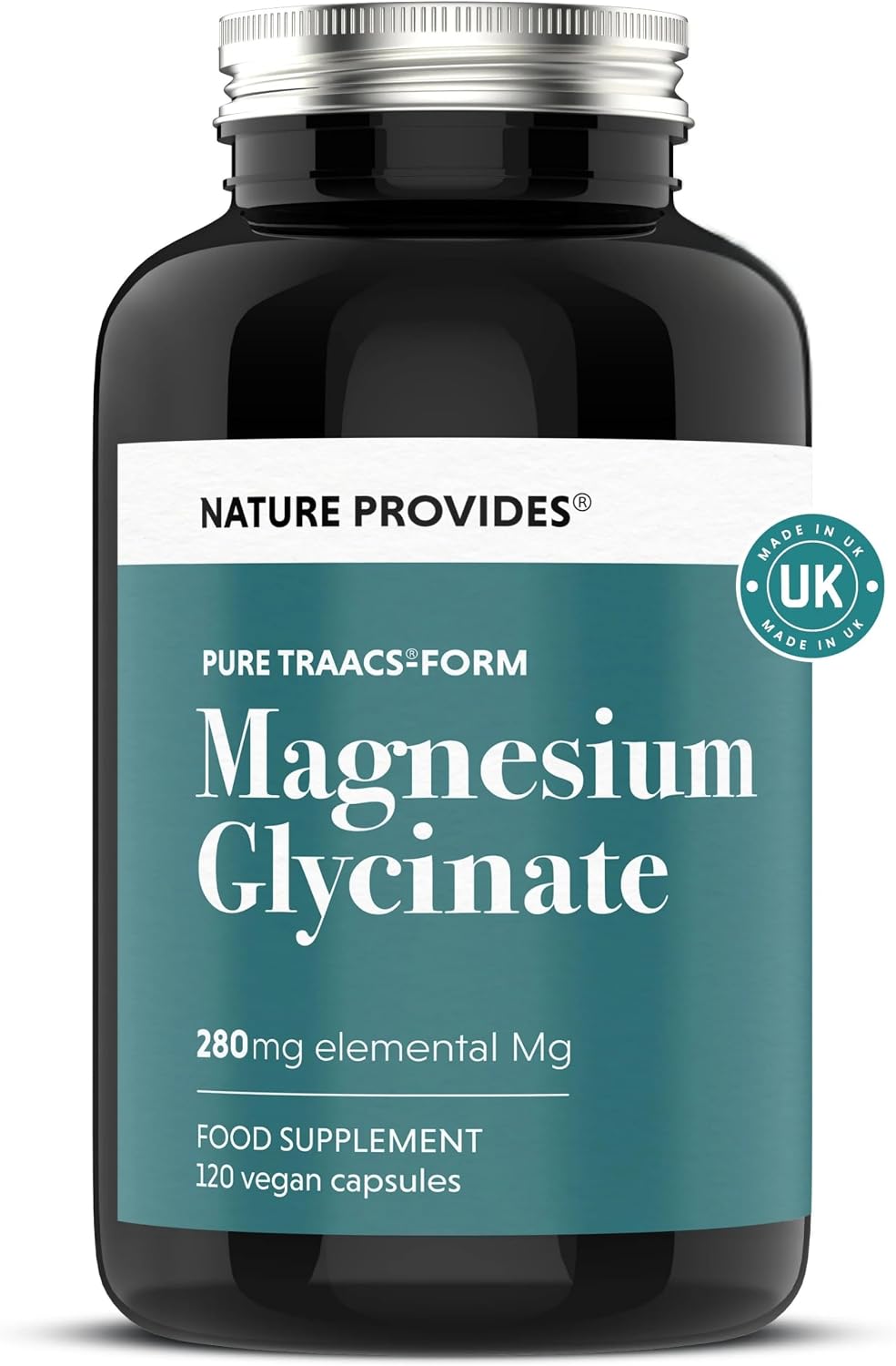 Nature Provides Magnesium Glycinate TRAACS 280mg Elemental - 120 Vegan Caps