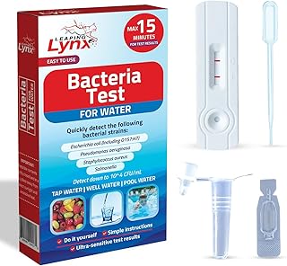 Coliform Bacteria Water Test Kit for Drinking Water, Detects E. coli, Salmonella, & More - Easy Home Water Test with Results in Minutes for Coliform Bacteria in Well Water, Pool Water, Drinking Water