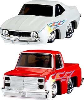 CarTuned 2 Pack Series 1 - Street Race'n, 1969 Chevy Camaro (Pro Street), 1987 Chevy C10 (Pro Street), Diecast Vehicle, Ages 6+