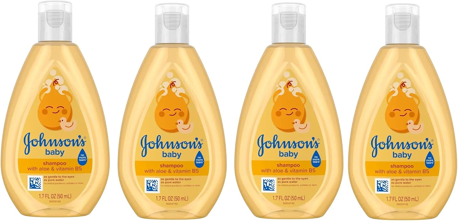 Johnson's Baby Shampoo, Travel Size, 1.7 Ounce (Pack of 4)