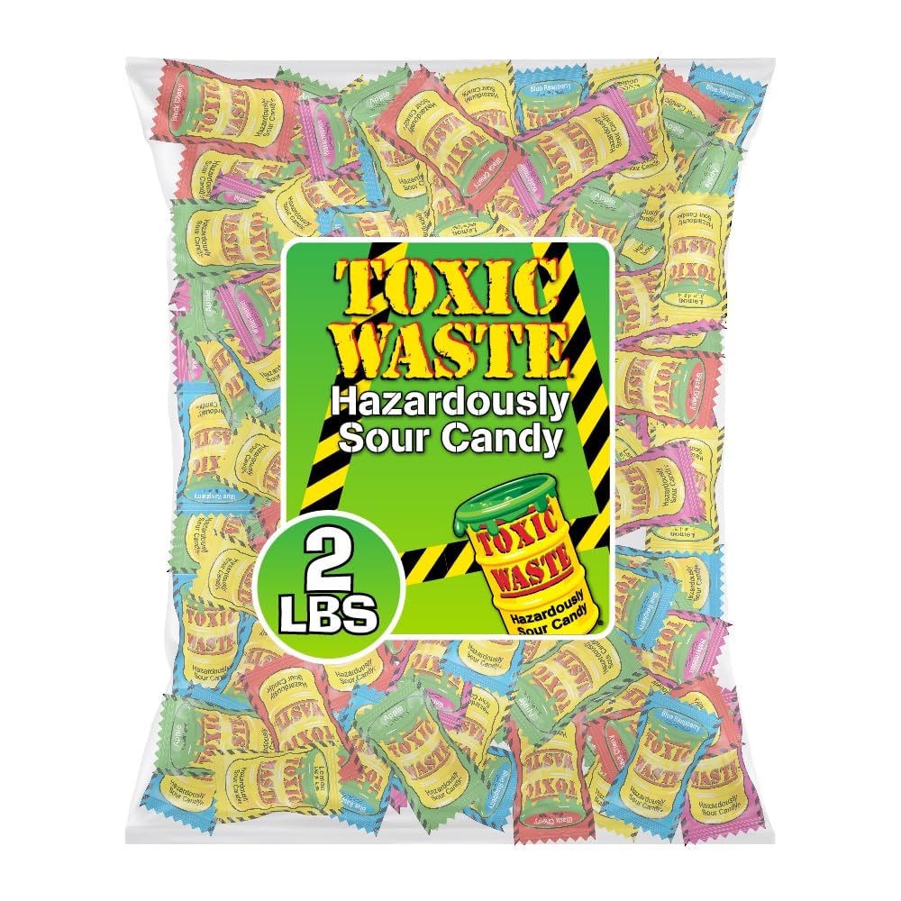 TOXIC WASTE Hazardously Sour Hard Candy, Assorted Flavors