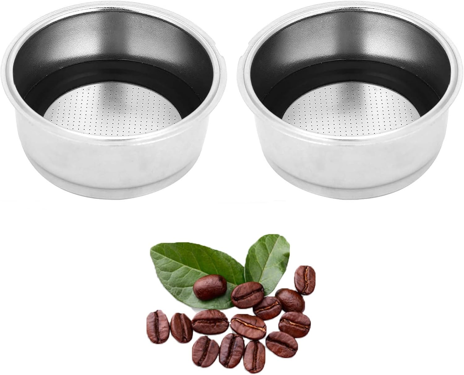 2pcs Coffee Machine Accessories, Bottomless Portafilter 51mm, 51mm Portafilter, Coffee Portafilter, Espresso Accessories, for Home, Office, Coffee, Machine Parts Replacement, Coffee Shop(51mm)