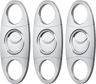 Cigar Cutter Guillotine, Stainless Steel Double Blade Cigar Clippers, 3 Packs Birthday Gift for Men