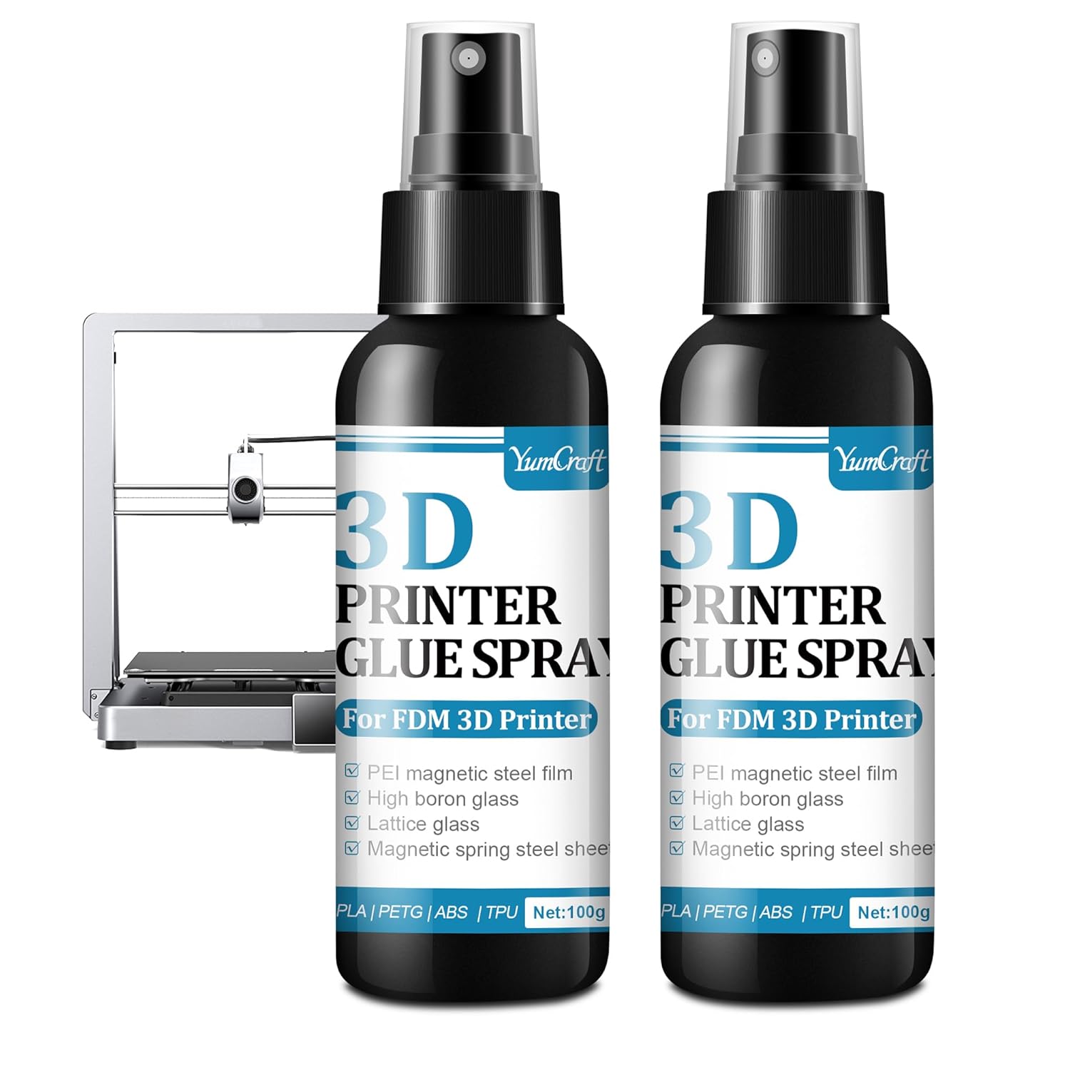 3D Printer Glue Spray, 3D Printer Adhesive Prevents Warping on Heated Printing Beds - Easy Release 3D Printer Glue for ABS PLA PETG Materials and Various Build Plates, 3D Printer Accessories(200g)