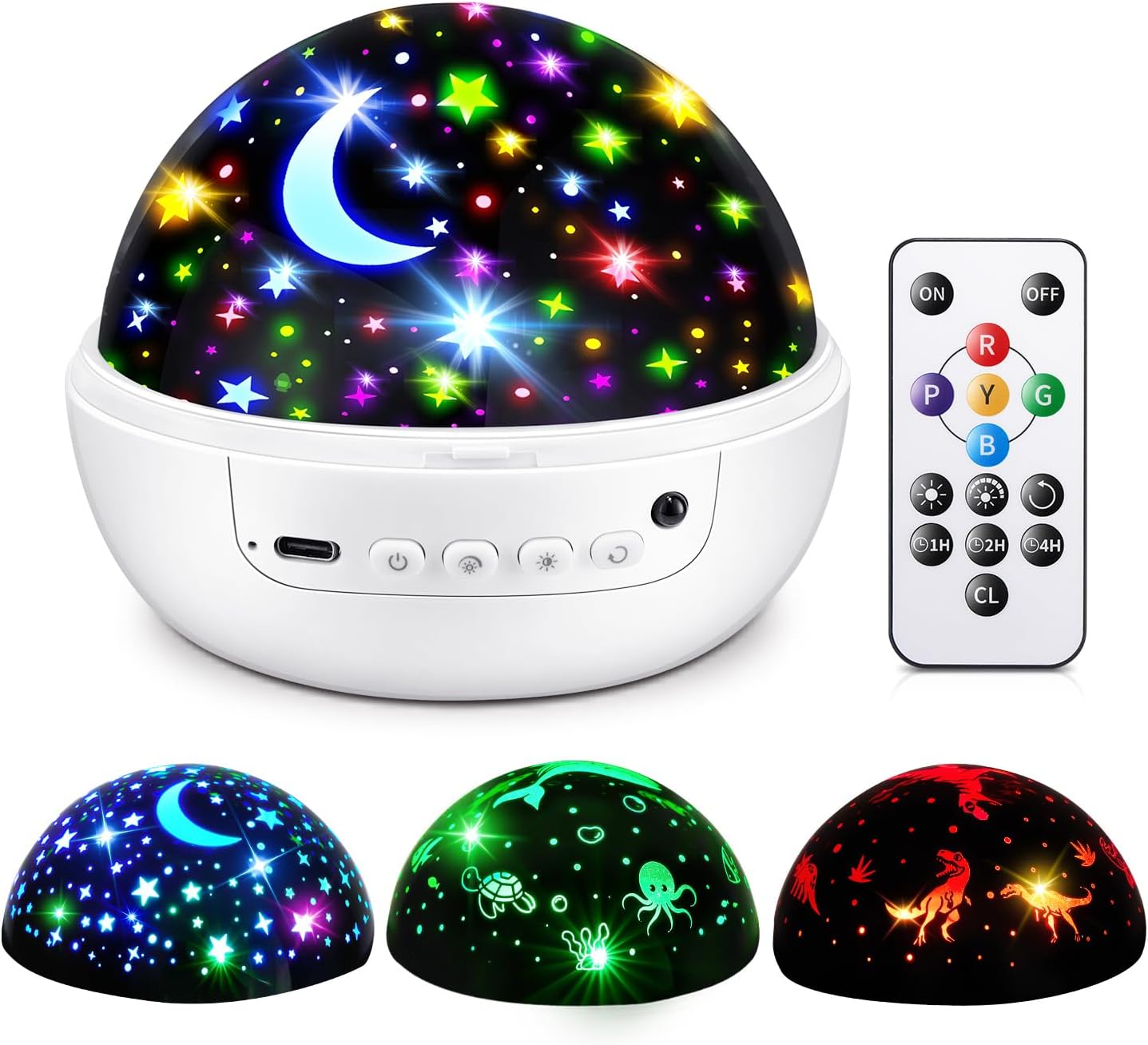 Sensory Toys for Babies, 93 Lighting Mode Sensory Lights, Dimmable+Timer+Remote Star Projector, 360° Rotate Baby Night Light Kids Night Light Projector, Baby Boy Gifts Baby Girl Gifts Newborn Toy