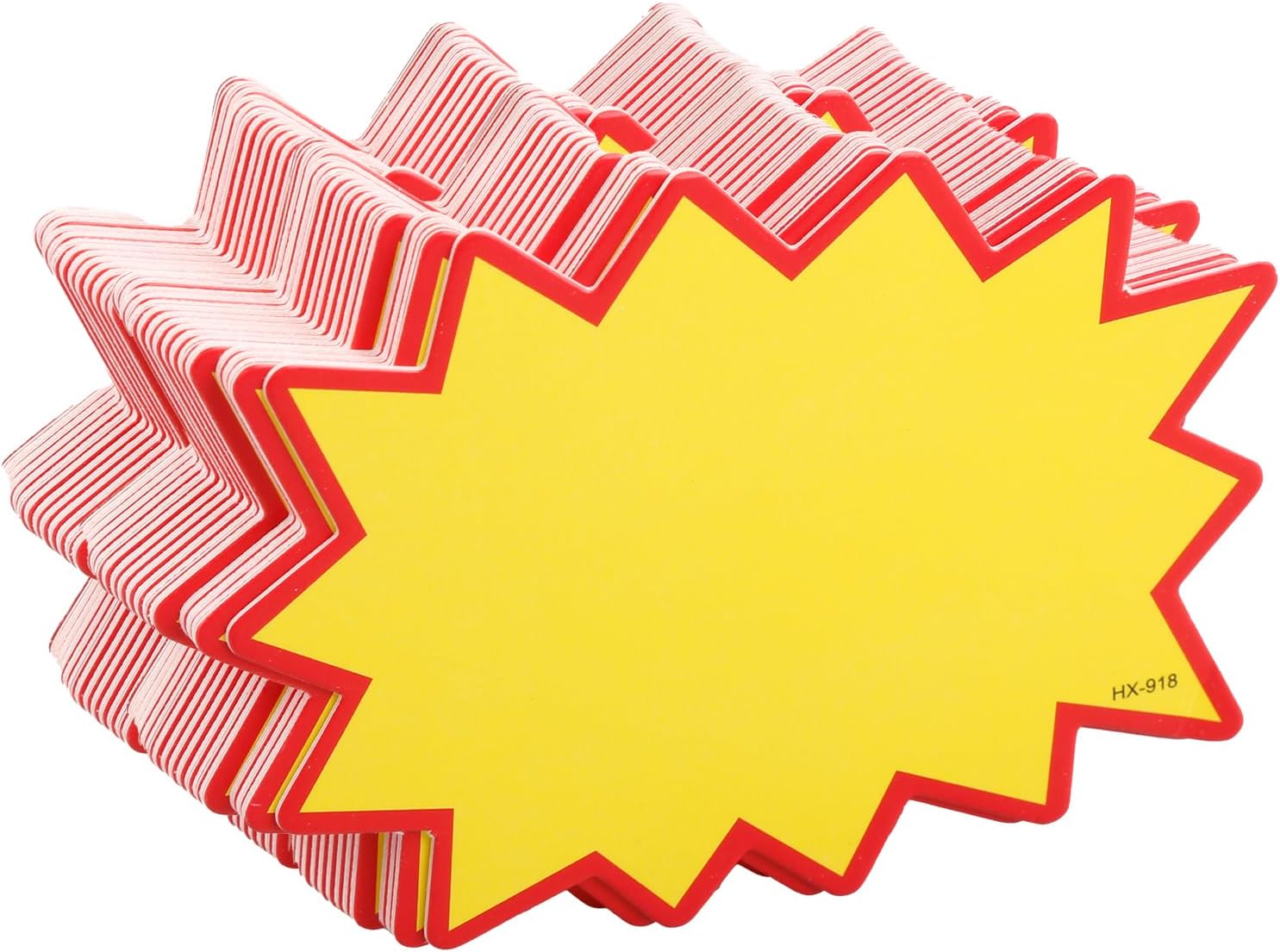 Tabanzhe Starburst Sign Stickers - Set of 100 Price Tags for Retail Stores, Adhesive Starburst Sold Stickers for Markets and Retail Displays(7 X 9 Cm)